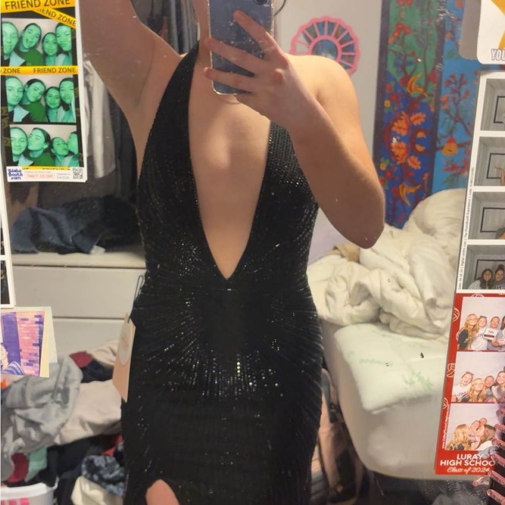 Elegant Black Sequin Dress